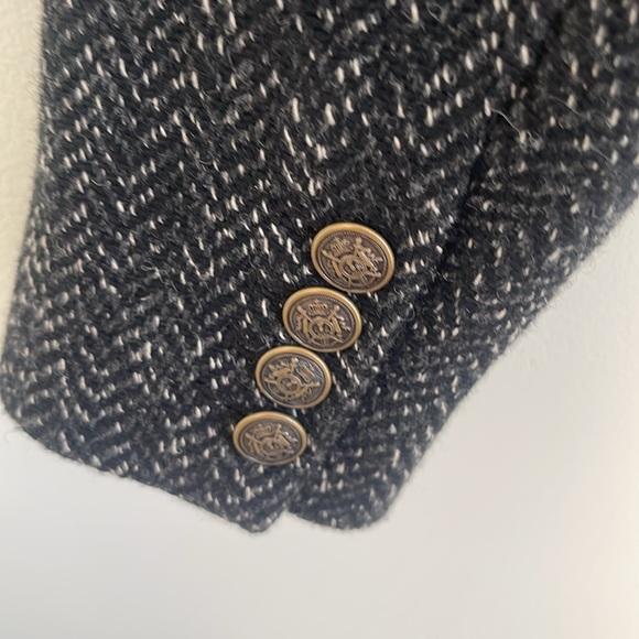 Vintage Lands End women’s wool lined tweed 2 button blazer - Picture 7 of 9